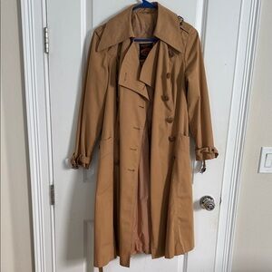 Classic Tan Trench Coat Vintage XS